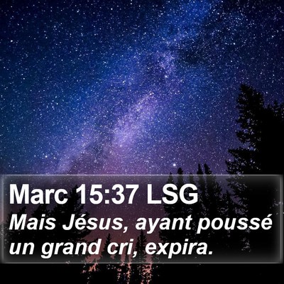 Marc 15:37 LSG Bible Verse Image