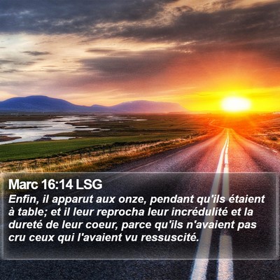 Marc 16:14 LSG Bible Verse Image
