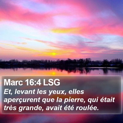 Marc 16:4 LSG Bible Verse Image