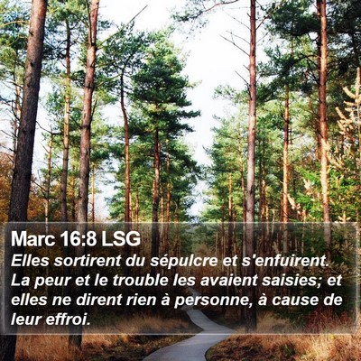 Marc 16:8 LSG Bible Verse Image