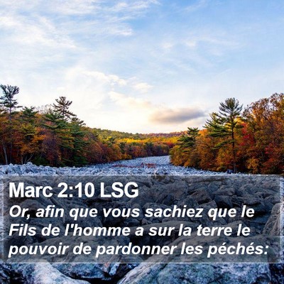 Marc 2:10 LSG Bible Verse Image