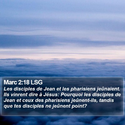 Marc 2:18 LSG Bible Verse Image