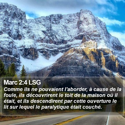 Marc 2:4 LSG Bible Verse Image