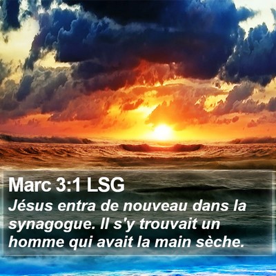 Marc 3:1 LSG Bible Verse Image
