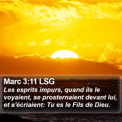 Marc 3:11 LSG Bible Verse Image