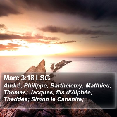 Marc 3:18 LSG Bible Verse Image