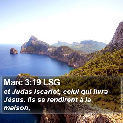 Marc 3:19 LSG Bible Verse Image