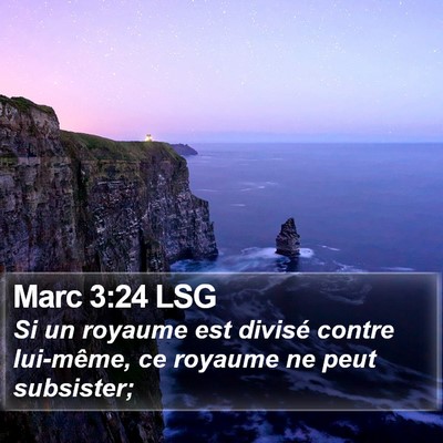 Marc 3:24 LSG Bible Verse Image