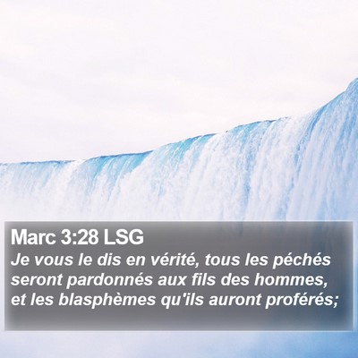 Marc 3:28 LSG Bible Verse Image