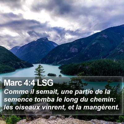 Marc 4:4 LSG Bible Verse Image