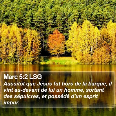 Marc 5:2 LSG Bible Verse Image