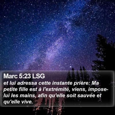 Marc 5:23 LSG Bible Verse Image
