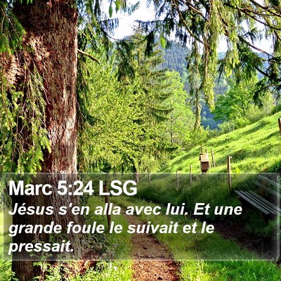 Marc 5:24 LSG Bible Verse Image