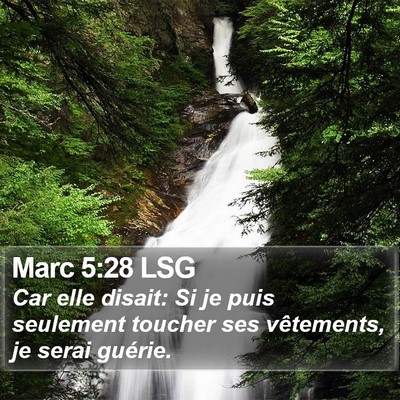 Marc 5:28 LSG Bible Verse Image