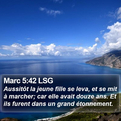 Marc 5:42 LSG Bible Verse Image