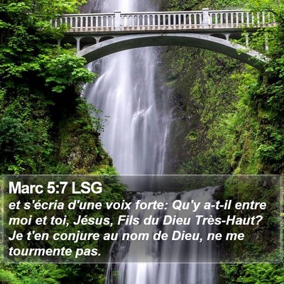 Marc 5:7 LSG Bible Verse Image