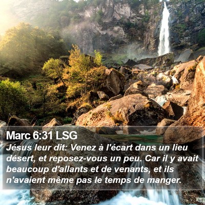 Marc 6:31 LSG Bible Verse Image