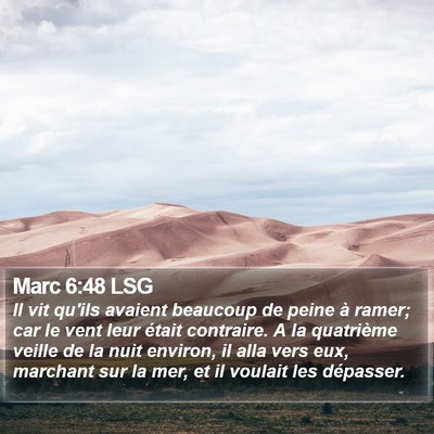 Marc 6:48 LSG Bible Verse Image