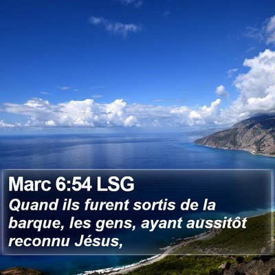 Marc 6:54 LSG Bible Verse Image