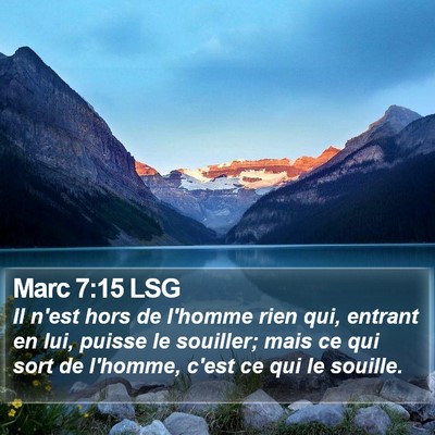 Marc 7:15 LSG Bible Verse Image