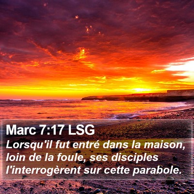 Marc 7:17 LSG Bible Verse Image