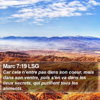 Marc 7:19 LSG Bible Verse Image