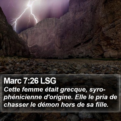 Marc 7:26 LSG Bible Verse Image