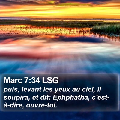 Marc 7:34 LSG Bible Verse Image