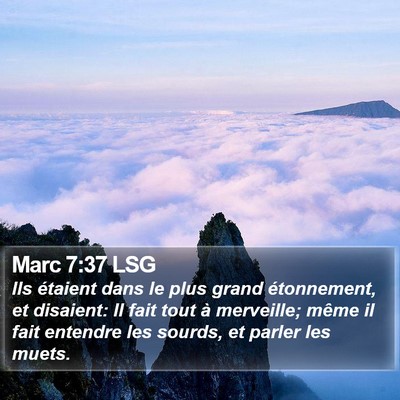 Marc 7:37 LSG Bible Verse Image