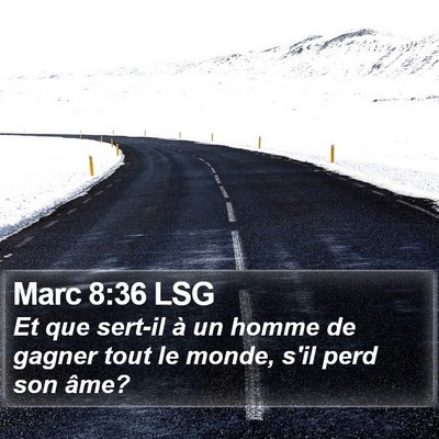 Marc 8:36 LSG Bible Verse Image