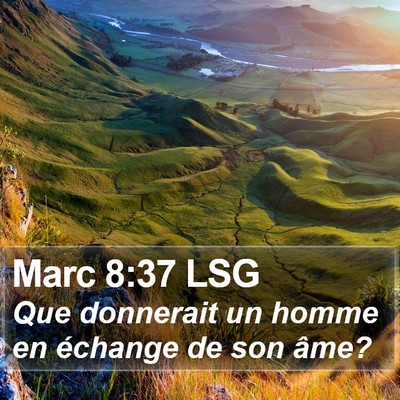 Marc 8:37 LSG Bible Verse Image