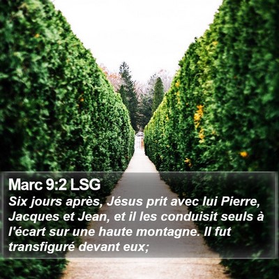 Marc 9:2 LSG Bible Verse Image