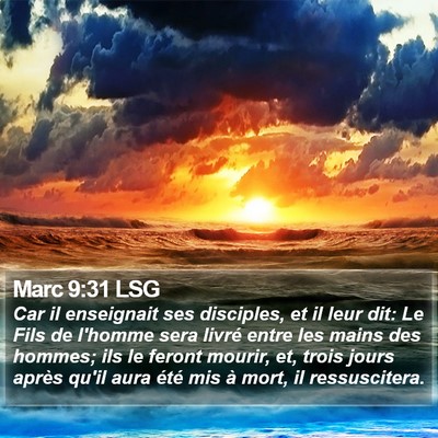 Marc 9:31 LSG Bible Verse Image