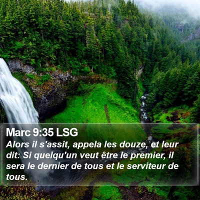 Marc 9:35 LSG Bible Verse Image