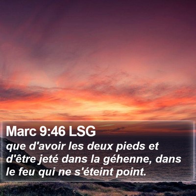 Marc 9:46 LSG Bible Verse Image