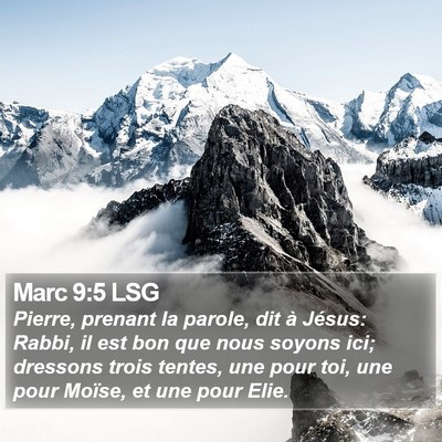 Marc 9:5 LSG Bible Verse Image