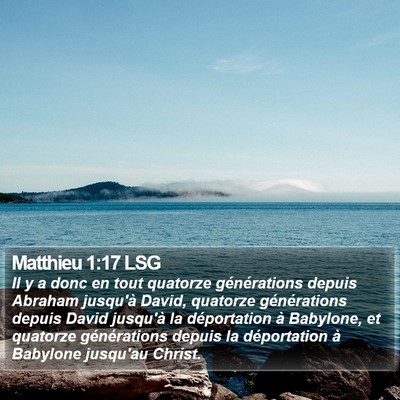 Matthieu 1:17 LSG Bible Verse Image