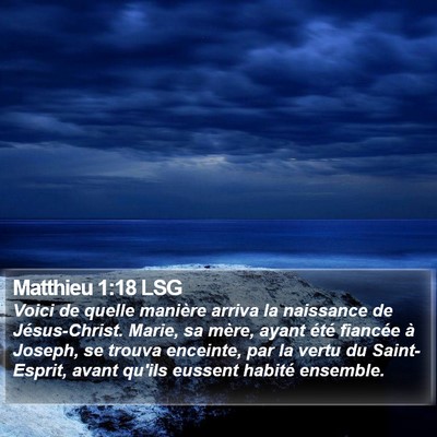Matthieu 1:18 LSG Bible Verse Image