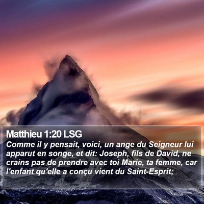 Matthieu 1:20 LSG Bible Verse Image
