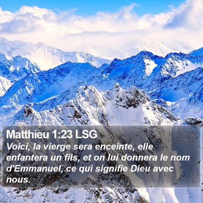Matthieu 1:23 LSG Bible Verse Image