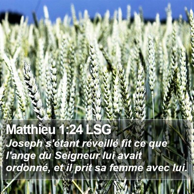 Matthieu 1:24 LSG Bible Verse Image