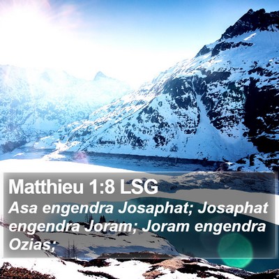 Matthieu 1:8 LSG Bible Verse Image