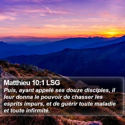 Matthieu 10:1 LSG Bible Verse Image