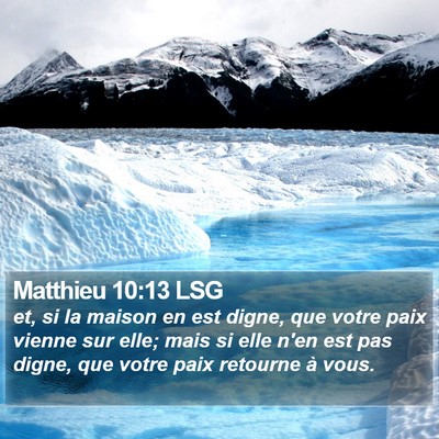 Matthieu 10:13 LSG Bible Verse Image