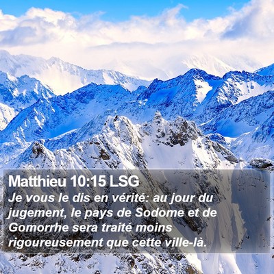 Matthieu 10:15 LSG Bible Verse Image