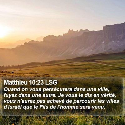 Matthieu 10:23 LSG Bible Verse Image