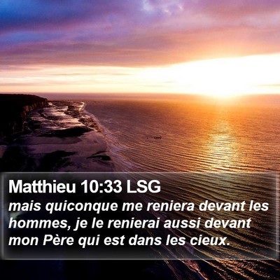 Matthieu 10:33 LSG Bible Verse Image