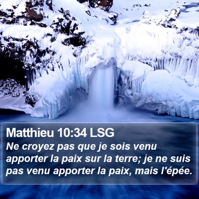 Matthieu 10:34 LSG Bible Verse Image