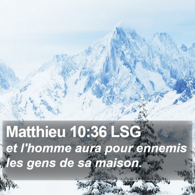 Matthieu 10:36 LSG Bible Verse Image