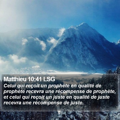 Matthieu 10:41 LSG Bible Verse Image
